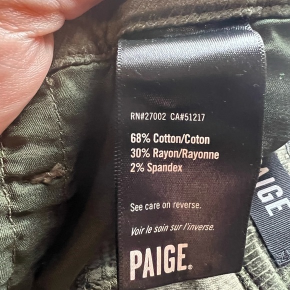 Anthropologie Paige Ultra High Rise Corduroy Pants Size 32 - Picture 6 of 6